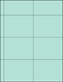 Sheet of 4" x 3" Pastel Green labels