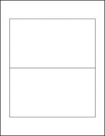 Sheet of 7" x 4" 100% Recycled White labels