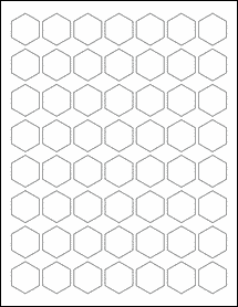 Sheet of 1" x 1.1547" Blockout labels