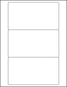 Sheet of 6.5" x 3.5" 100% Recycled White labels