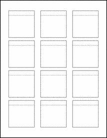 Sheet of 2.0625" x 2.15"  labels