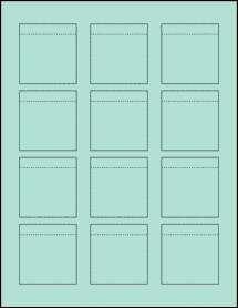 Sheet of 2.0625" x 2.15" Pastel Green labels