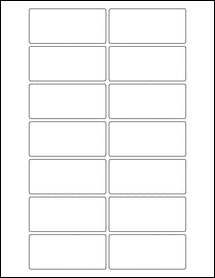 Sheet of 3.063" x 1.375"  labels
