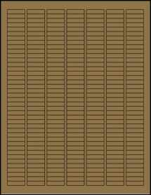 Sheet of 1" x 0.25" Brown Kraft labels