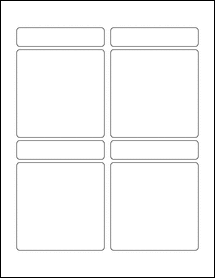 Sheet of 3.5" x 0.75"  labels