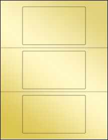 Sheet of 5" x 3" Gold Foil Inkjet labels