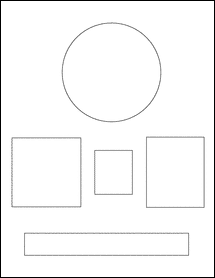 Sheet of 3.9367" Circle  labels