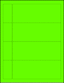 Sheet of Custom Fluorescent Green labels