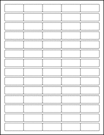 Sheet of 1.5625" x 0.625"  labels