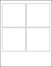 Sheet of 3.875" x 3.875"  labels