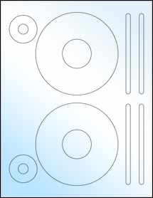 Sheet of 4.62" CD White Gloss Laser labels