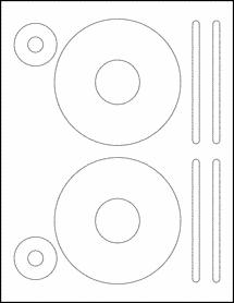 Sheet of 4.62" CD Standard White Matte labels