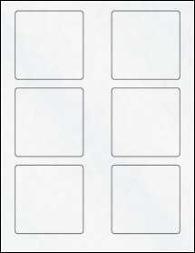 Sheet of 3" x 3" Clear Matte Inkjet labels