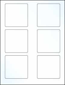 Sheet of 3" x 3" Clear Gloss Inkjet labels