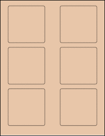 Sheet of 3" x 3" Light Tan labels