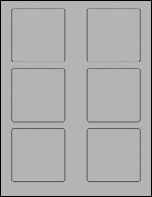 Sheet of 3" x 3" True Gray labels