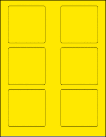 Sheet of 3" x 3" True Yellow labels