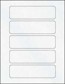 Sheet of 6.0625" x 1.6875" Clear Matte Laser labels