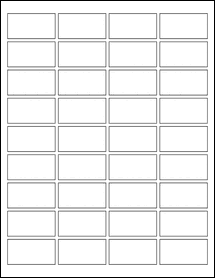 Sheet of 1.9" x 1"  labels
