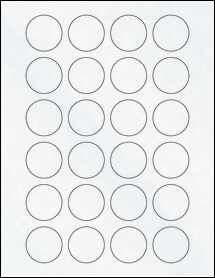 Sheet of 1.4375" Circle Clear Matte Inkjet labels