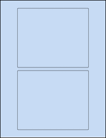Sheet of 5.75" x 4.75" Pastel Blue labels
