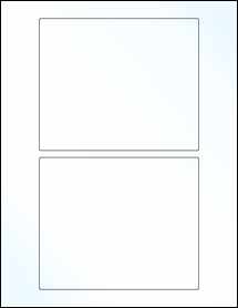 Sheet of 5.75" x 4.75" Clear Gloss Laser labels