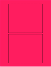 Sheet of 5.75" x 4.75" Fluorescent Pink labels