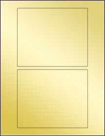 Sheet of 5.75" x 4.75" Gold Foil Inkjet labels