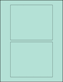 Sheet of 5.75" x 4.75" Pastel Green labels