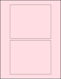 Sheet of 5.75" x 4.75" Pastel Pink labels