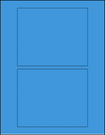 Sheet of 5.75" x 4.75" True Blue labels