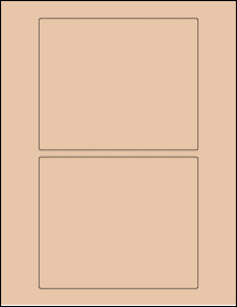 Sheet of 5.75" x 4.75" Light Tan labels