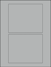 Sheet of 5.75" x 4.75" True Gray labels