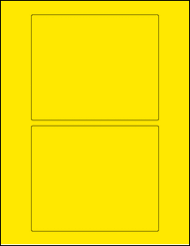 Sheet of 5.75" x 4.75" True Yellow labels