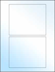 Sheet of 5.75" x 4.75" White Gloss Laser labels