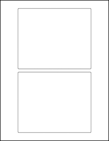 Sheet of 5.75" x 4.75" Aggressive White Matte labels