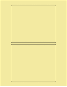 Sheet of 5.75" x 4.75" Pastel Yellow labels