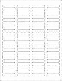 Sheet of 1.78125" x 0.375" Removable White Matte labels
