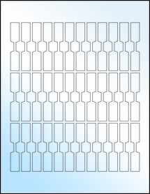 Sheet of 0.5" x 2.75" White Gloss Inkjet labels