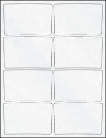 Sheet of 3.9455" x 2.5277" Clear Matte Laser labels