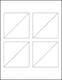 Sheet of 3.5" x 3.5" Standard White Matte labels