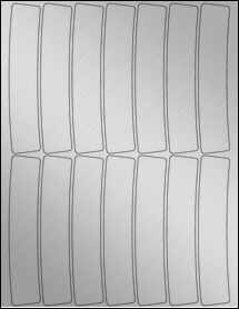 Sheet of 1.1268" x 5.3878" Weatherproof Silver Polyester Laser labels