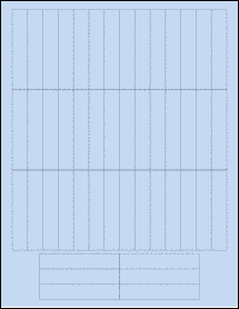 Sheet of 0.55" x 2.875" Pastel Blue labels