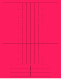 Sheet of 0.55" x 2.875" Fluorescent Pink labels