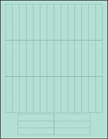 Sheet of 0.55" x 2.875" Pastel Green labels