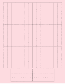 Sheet of 0.55" x 2.875" Pastel Pink labels