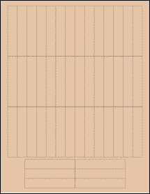 Sheet of 0.55" x 2.875" Light Tan labels