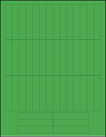 Sheet of 0.55" x 2.875" True Green labels