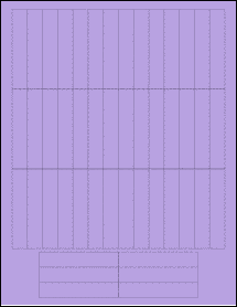 Sheet of 0.55" x 2.875" True Purple labels