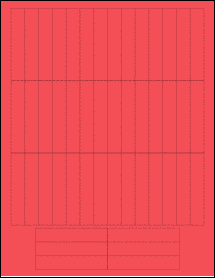 Sheet of 0.55" x 2.875" True Red labels